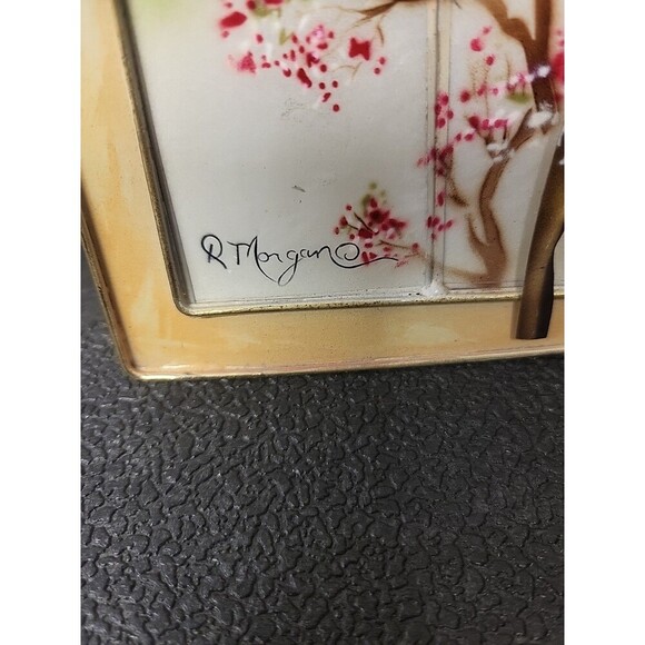 Signed R. Morgan 3D Metal Tin "I Believe In Miracles" Wall Art Decoration7.5"x4" - Picture 6 of 6